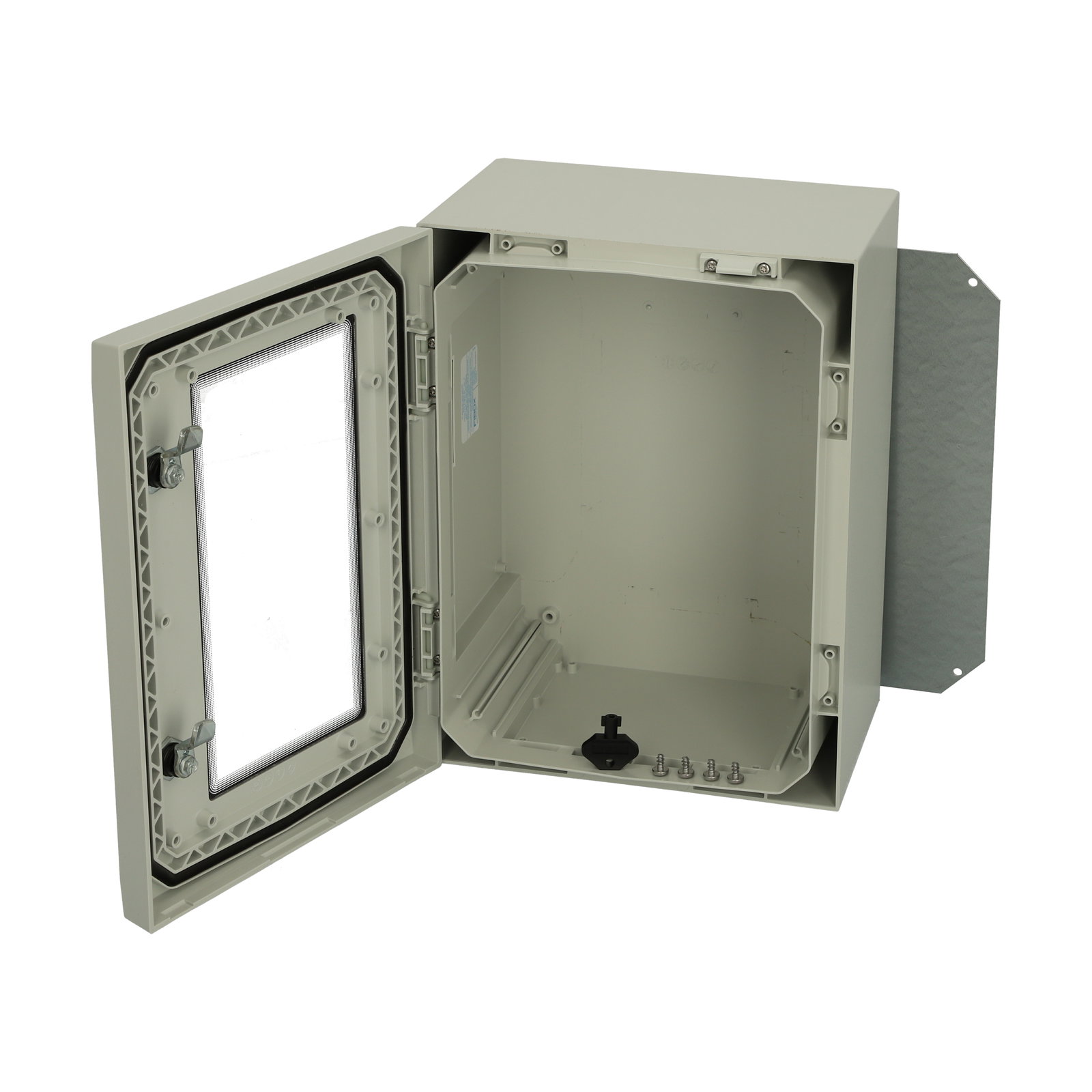 ARCA 403021W No MP Cabinet, PC Grey cover with window, 2-point locking, without mountingplate