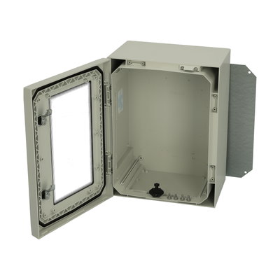 ARCA 403021W No MP Cabinet, PC Grey cover with window, 2-point locking, without mountingplate