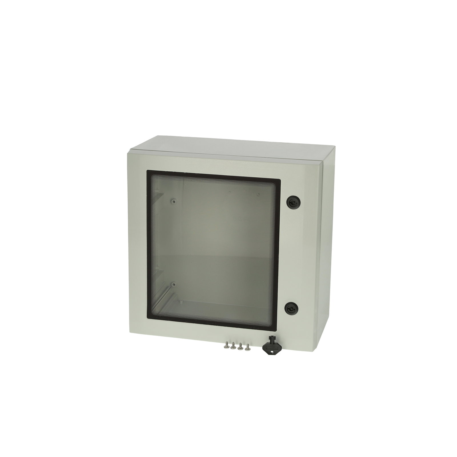 ARCA 404021W No MP Cabinet, PC Grey cover with window, 2-point locking, without mountingplate
