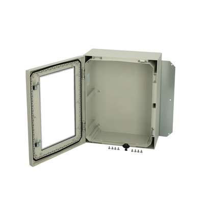 ARCA 504021W Cabinet, PC Grey cover with window, 2-point locking, hinges on the long side