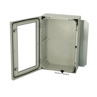 ARCA 604021W Cabinet, PC Grey cover with window, 2-point locking, hinges on the long side