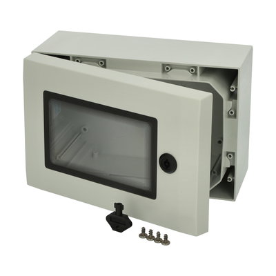 ARCA 203015W Cabinet, PC Grey cover with window, 1-point locking, hinges on the short side
