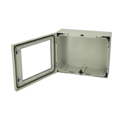 ARCA 405021W No MP Cabinet, PC Grey cover with window, 2-point locking, hinges on the short side, without mountingplate