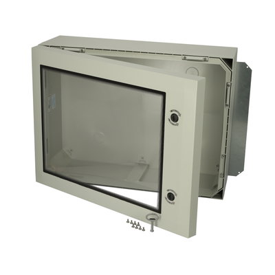 ARCA 608030W No MP Cabinet, PC Grey cover with window, 2-point locking, hinges on the short side, without mountingplate