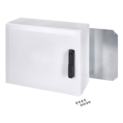 ARCA 405021S Cabinet, PC Grey cover, Swinghandle, hinges on the short side