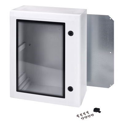 ARCA 705030W Cabinet, PC Grey cover with window, 2-point locking, hinges on the long side