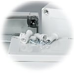 MBS LH screw set grey Grey screw set, Low cover (10/13 mm) High base (50-125 mm)