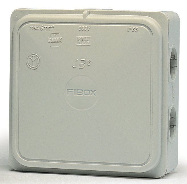 JB 6 WH Junction box 6 mm², PP, white Integrated membranes