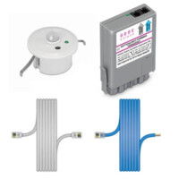 Flex7 - PIR Absence Sensor + Daylight Linking Kit, DALI: dimming control module  occupancy + daylight sensor  5m sensor lead  10m switch drop lead