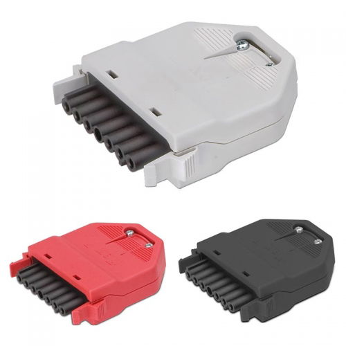 Flex7 - Cable Mount Plug, 7-Pole, Red (10/carton)