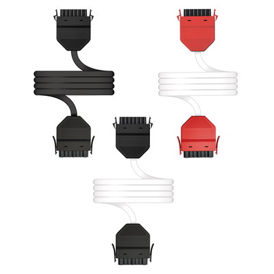 Flex7 - DALI/Maintained Emergency (Live on Pin 1 / Em. Live on Pin 2) Single Extender Lead Lead, 6-Core 1.50mm² LSHF Cable, 7m Long, Red Plug & Socket