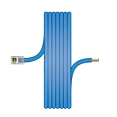 Flex7 - Switch Drop Lead, LSHF Cable, 10m Long, 1 x Factory Fitted RJ Connector + 1 x Prepared Free End, Blue