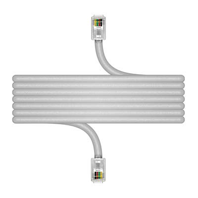 Flex7 - Sensor Link Lead, LSHF Cable, 20m Long, 2 x Factory Fitted RJ Connectors, Grey