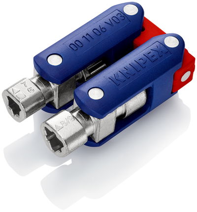 KNIPEX 00 11 06 V03 Control Cabinet Key "DoubleJoint" 62 mm (self-service card/blister)