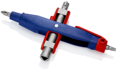 KNIPEX 00 11 07 Pen-Style Control Cabinet Key for all standard cabinets and shut-off systems 145 mm (self-service card/blister)