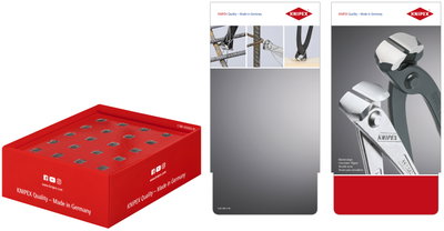 KNIPEX 00 18 01 V26 LE Counter Display empty for 5 x 99 00 220 / 5 x 99 00 250