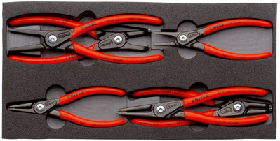 KNIPEX 00 20 01 V02 Precision Circlip Pliers Set in a foam tray