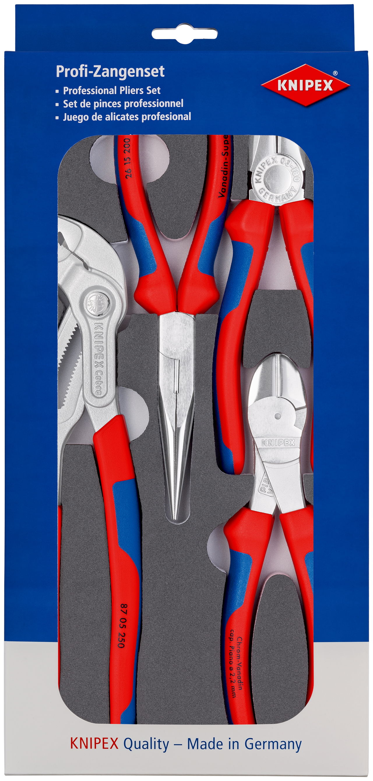 KNIPEX 00 20 01 V17 Set of pliers in a foam tray 4 parts  – Image 2 of 2