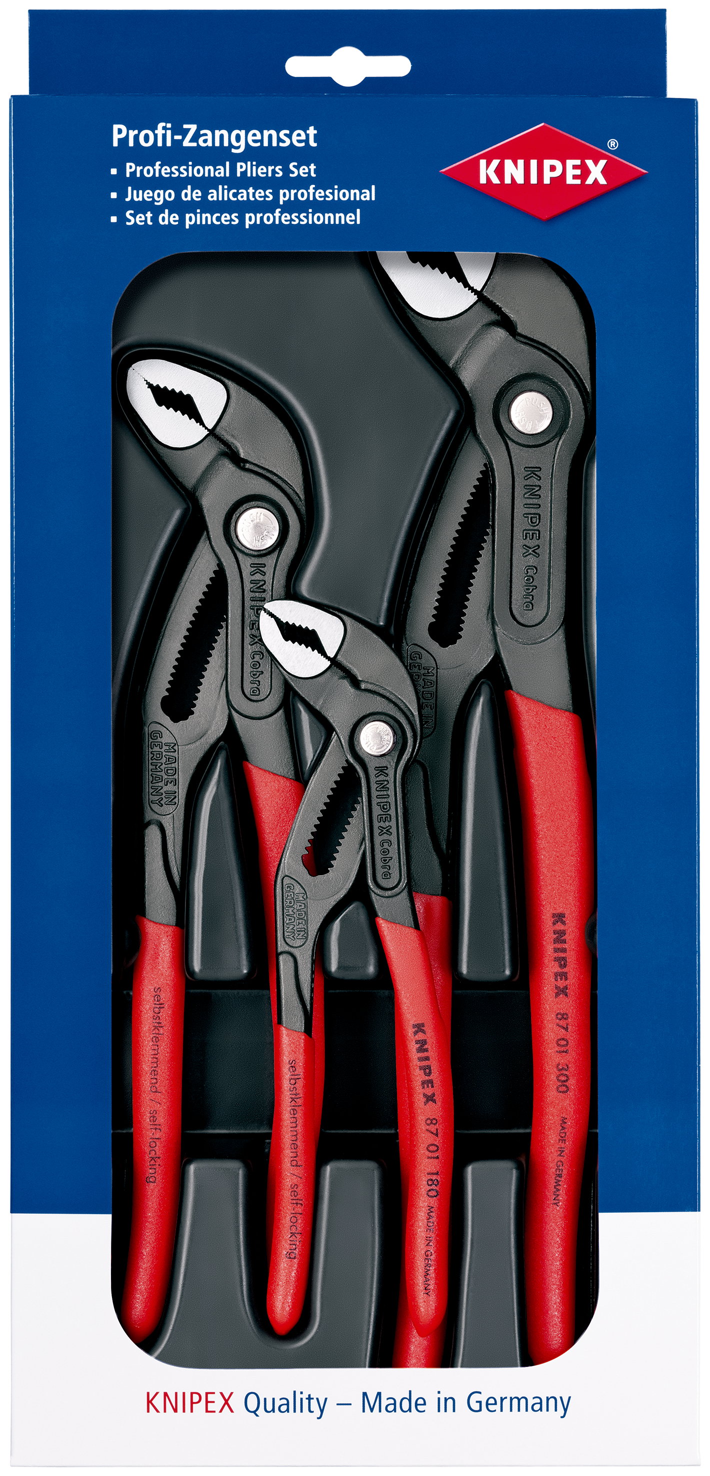 KNIPEX 00 20 09 V02 Cobra® Set 1 x 87 01 180, 1 x 87 01 250, 1 x 87 01 300 