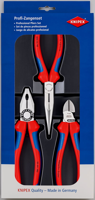 KNIPEX 00 20 11 Assembly Set 1 x 87 01 150, 1 x 87 01 250, 1 x 87 01 300 (self-service card/blister)