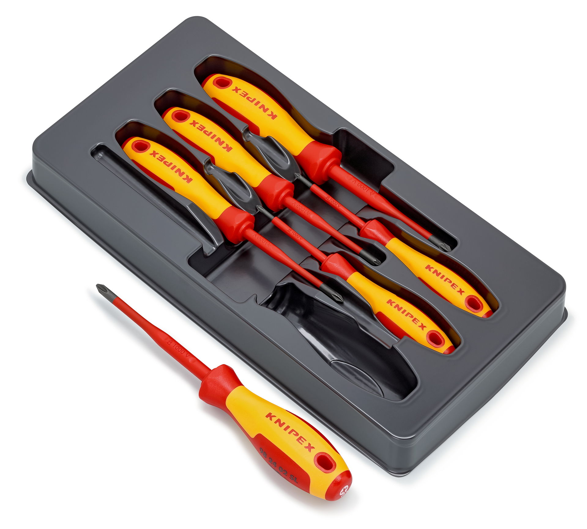 KNIPEX 00 20 12 V03 VDE Screwdriver Set Phillips® / Pozidriv® 6 parts  – Image 2 of 2