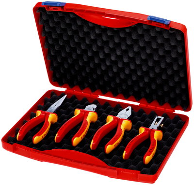 KNIPEX 00 20 15 Tool Box "RED" Electric Set 1 4 parts