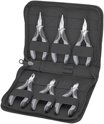KNIPEX 00 20 17 Case for Electronics Pliers with tools for work on electronic components 220 mm