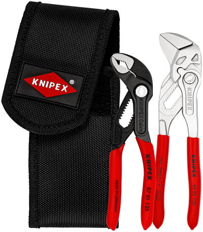 KNIPEX 00 20 72 V01 Mini pliers set in belt tool pouch 1 x 86 03 150, 1 x 87 01 125 (self-service card/blister)