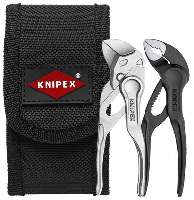 KNIPEX 00 20 72 V04 XS Mini Pliers Set XS in Belt Pouch 1 x 87 00 100, 1 x 86 04 100