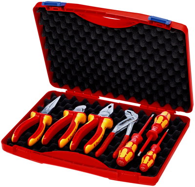 KNIPEX 00 21 15 Tool Box "RED" Electric Set 2 7 parts