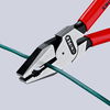 KNIPEX 02 01 200 High Leverage Combination Pliers plastic coated black atramentized 200 mm