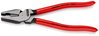 KNIPEX 02 01 225 SB High Leverage Combination Pliers plastic coated black atramentized 225 mm (self-service card/blister)