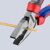 KNIPEX 02 02 200 SB High Leverage Combination Pliers with comfort handles black atramentized 200 mm