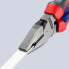 KNIPEX 02 02 200 SB High Leverage Combination Pliers with comfort handles black atramentized 200 mm