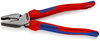 KNIPEX 02 02 225 T High Leverage Combination Pliers with multi-component grips, with integrated tether attachment point for a tool tether black atramentized 225 mm