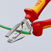 KNIPEX 02 06 180 High Leverage Combination Pliers insulated with multi-component grips, VDE-tested chrome-plated 180 mm