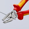 KNIPEX 02 06 180 High Leverage Combination Pliers insulated with multi-component grips, VDE-tested chrome-plated 180 mm