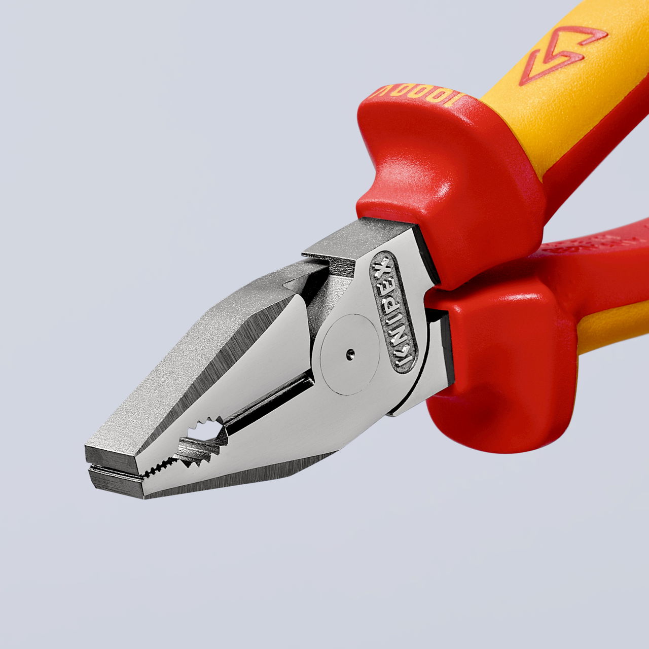 KNIPEX 02 06 180 High Leverage Combination Pliers insulated with multi-component grips, VDE-tested chrome-plated 180 mm – Image 6 of 7