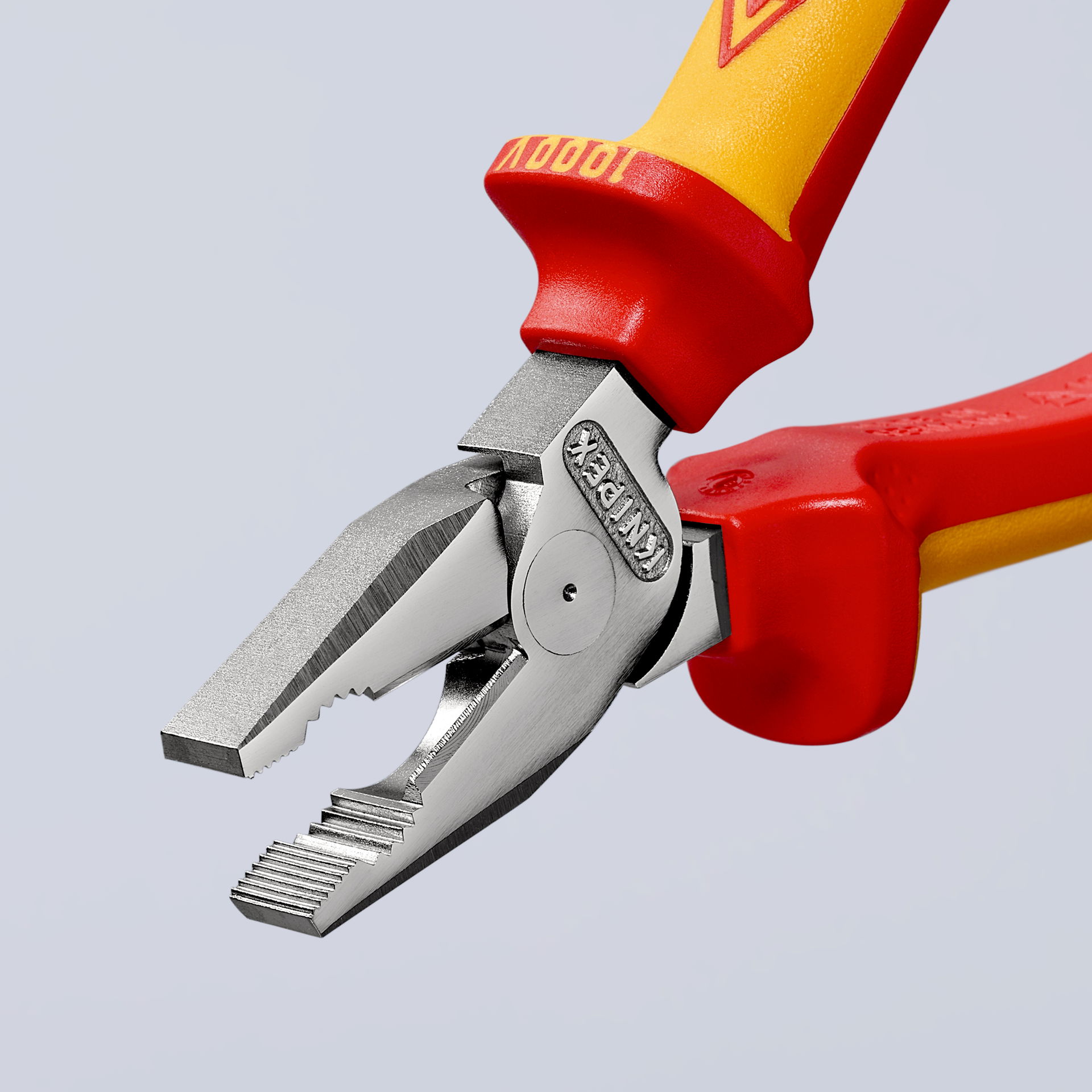 KNIPEX 02 06 180 High Leverage Combination Pliers insulated with multi-component grips, VDE-tested chrome-plated 180 mm – Image 7 of 7