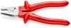 KNIPEX 02 07 225 High Leverage Combination Pliers with dipped insulation, VDE-tested chrome-plated 225 mm