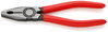 KNIPEX 03 01 180 SB Combination Pliers plastic coated black atramentized 180 mm (self-service card/blister)