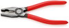 KNIPEX 03 01 180 SB Combination Pliers plastic coated black atramentized 180 mm (self-service card/blister)