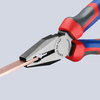 KNIPEX 03 02 160 Combination Pliers with comfort handles black atramentized 160 mm