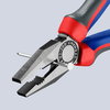 KNIPEX 03 02 200 SB Combination Pliers with comfort handles black atramentized 200 mm
