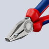 KNIPEX 03 05 180 Combination Pliers with multi-component grips chrome-plated 180 mm