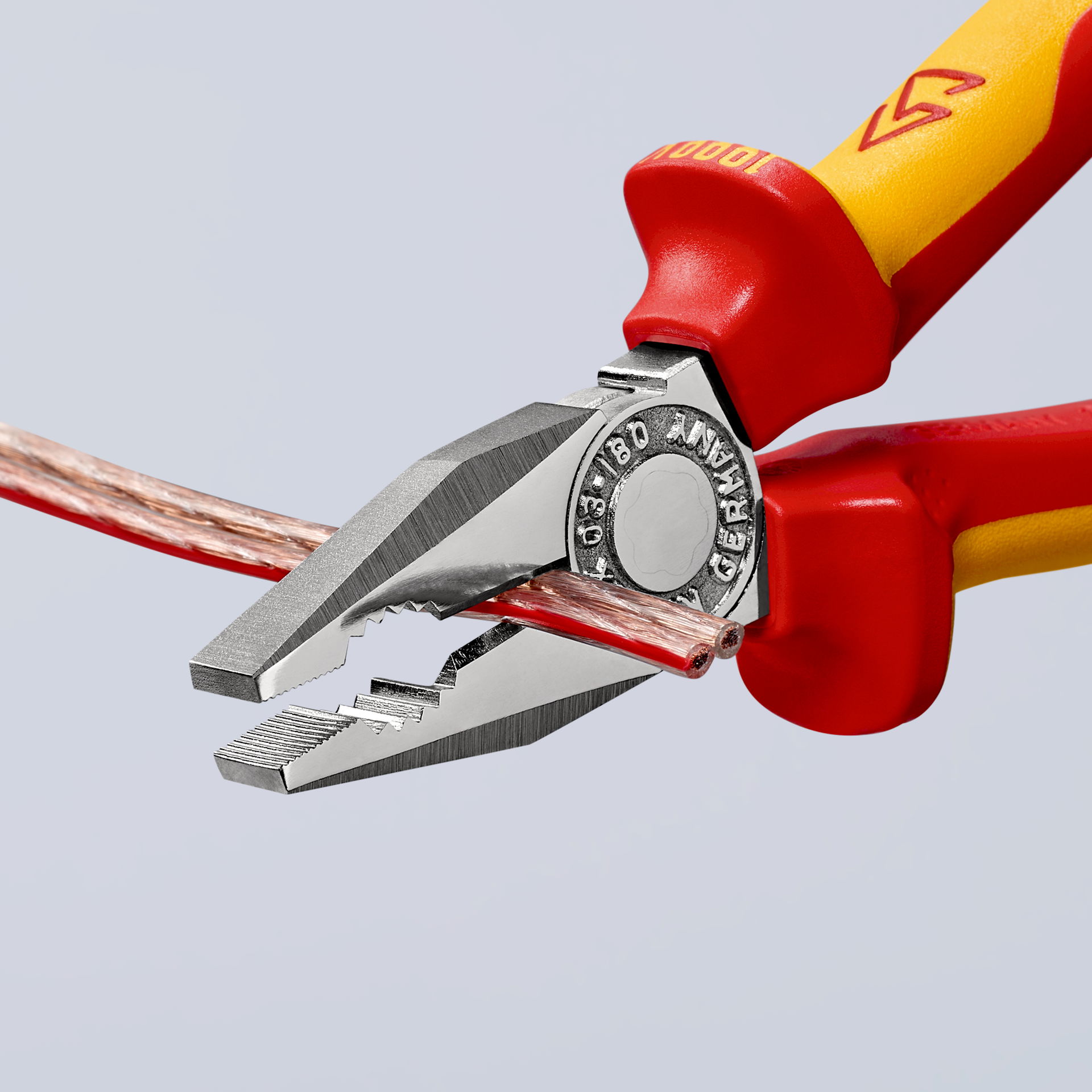 KNIPEX 03 06 160 Combination Pliers insulated with multi-component grips, VDE-tested chrome-plated 160 mm – Image 5 of 7