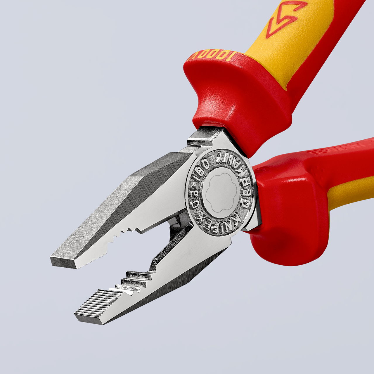 KNIPEX 03 06 160 Combination Pliers insulated with multi-component grips, VDE-tested chrome-plated 160 mm – Image 7 of 7