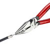 KNIPEX 08 21 185 Needle-Nose Combination Pliers plastic coated black atramentized 185 mm