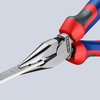KNIPEX 08 22 145 SB Needle-Nose Combination Pliers with comfort handles black atramentized 145 mm