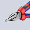 KNIPEX 08 22 145 SB Needle-Nose Combination Pliers with comfort handles black atramentized 145 mm